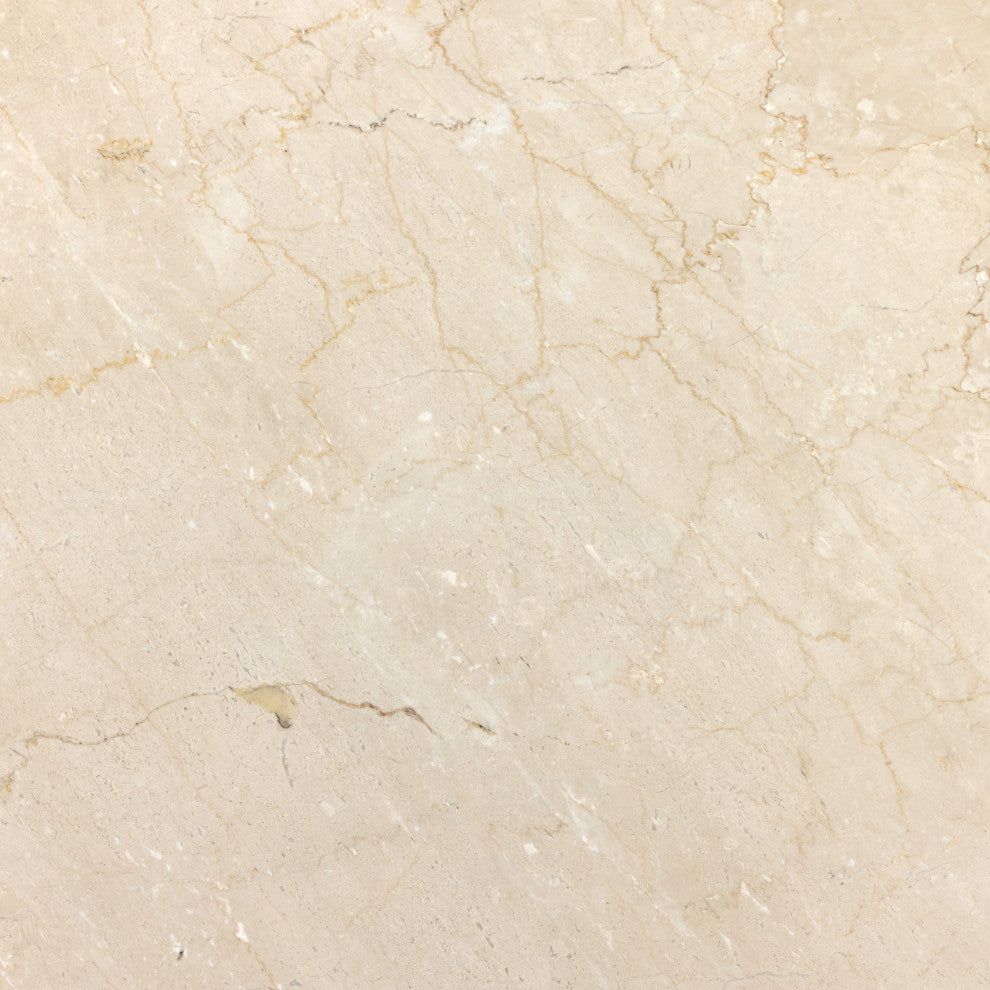 Belle Round Dining Table-Cream Marble