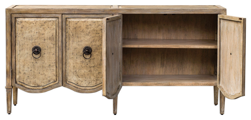 Uttermost Thina Champagne Console Cabinet