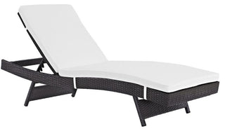 Convene Outdoor Patio Chaise - Espresso White