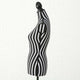 Black and White Stripes Adjustable Dress Form