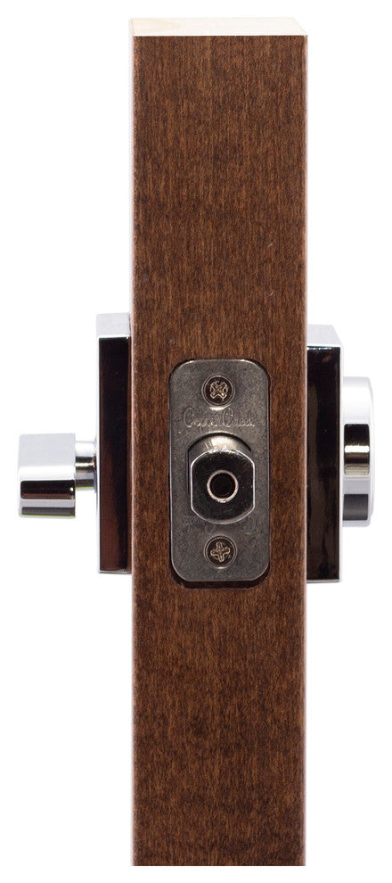 Mid Century Single Cylinder Deadbolt, Polished Stainless