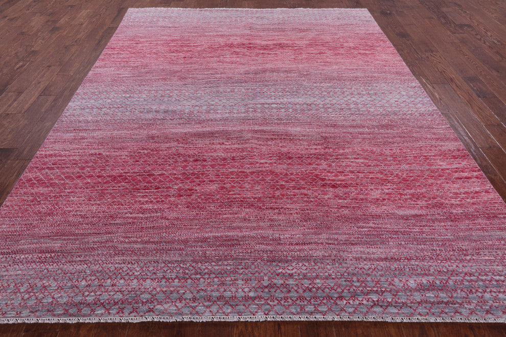 8' 1" X 10' 3" Savannah Grass Handmade Wool Rug - Q13235