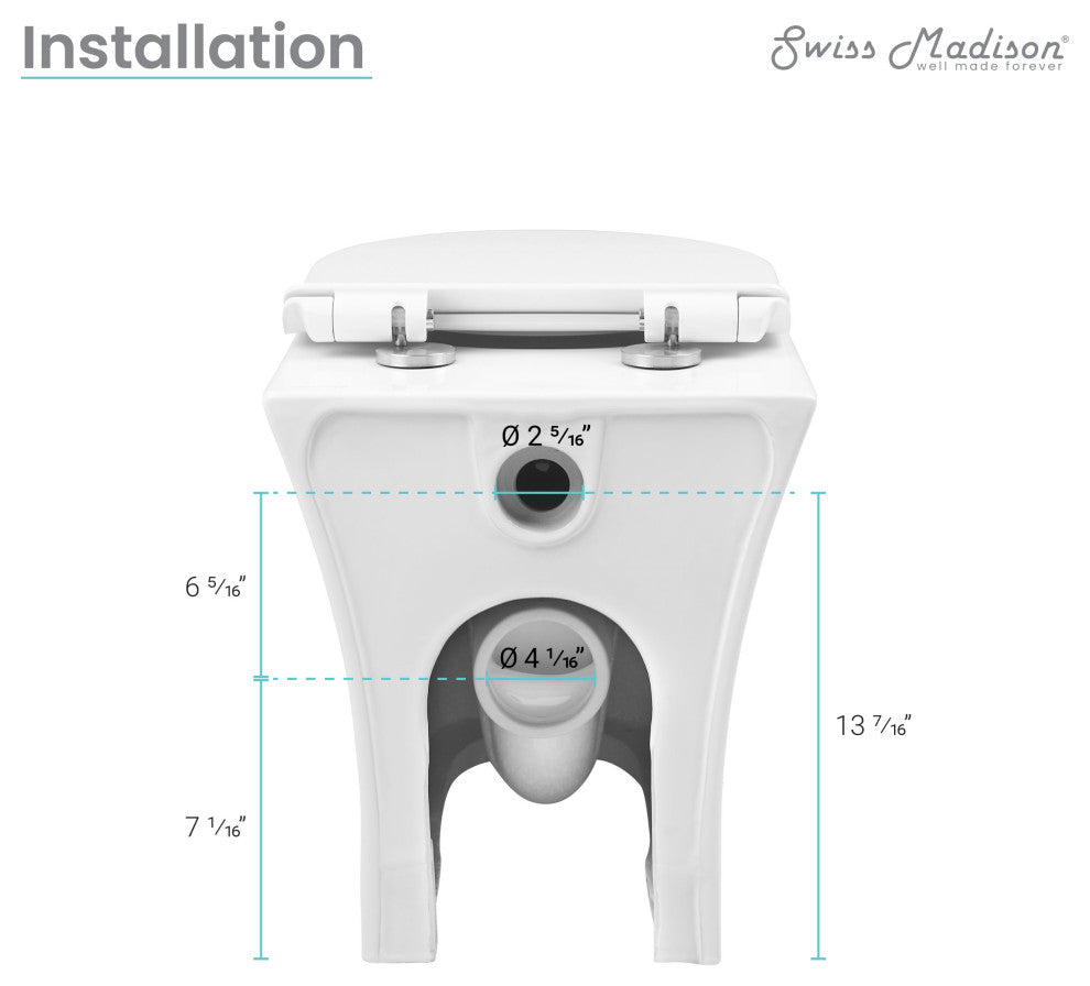 Cascade Back-to-Wall Elongated Toilet Bowl