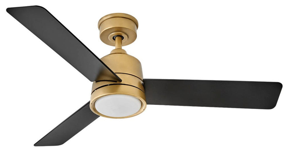 Hinkley Chet 48" Indoor/Outdoor Ceiling Fan, Heritage Brass