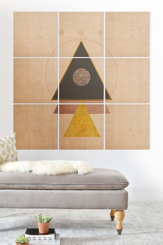 Deny Designs Viviana Gonzalez Rustic Neutrals Wood Wall Mural, 3'x3'