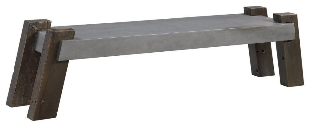Uttermost Lavin Industrial Concrete Bench 24991