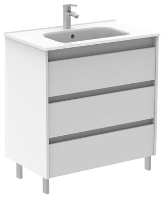 Unit 32" Sansa 3 DR White with basin