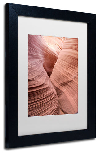 "Spiral V" Matted Framed Canvas Art by Moises Levy
