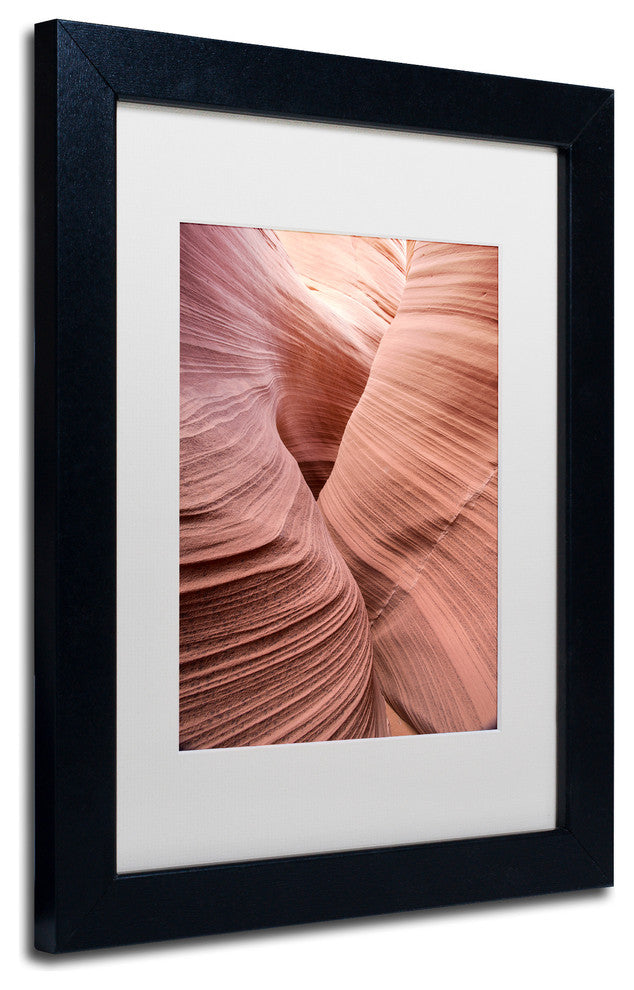 "Spiral V" Matted Framed Canvas Art by Moises Levy