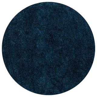 Haze Solid Low-Pile Navy 6' Round Area Rug