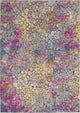5' X 7' Pink And Ivory Coral Power Loom Area Rug