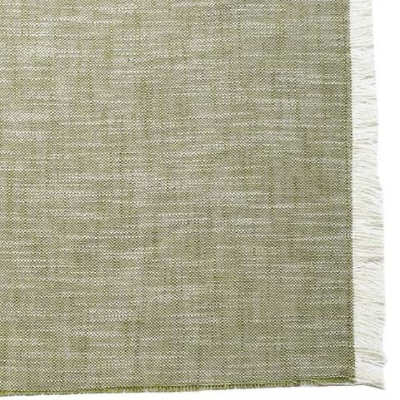 Set of Eight Dull Green Woven Textured Placemats