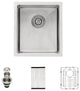 Undermount Single Bowl 16 Guage Stainless Steel Kitchen Sink With Accessories , Stainless Steel, 13x15x9 in