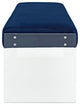 Roam Velvet Bench, Navy