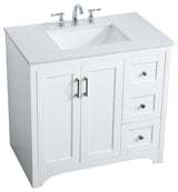 36" Single Bathroom Vanity, White
