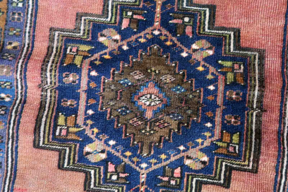 Handmade Vintage Afghan Baluch Rug 2.8'x4.6', 87cmx141cm 1940s