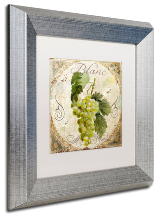 Color Bakery 'Tuscany Table Blanc' Art, Silver Frame, White Matte, 11"x11"