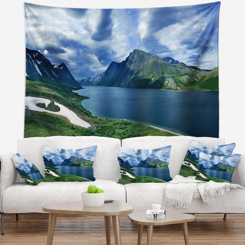 Polar Ural Mountains Panorama Landscape Wall Tapestry, 92"x78"