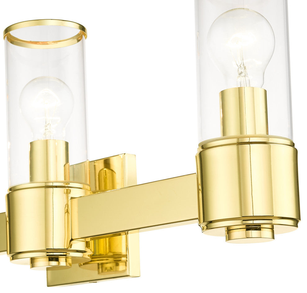 Livex Lighting Quincy 3-Light Polished Brass Vanity Sconce