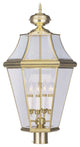 Georgetown Outdoor Post Head, Polished Brass