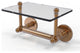 Prestige Skyline 2-Post Toilet Tissue Holder with Glass Shelf, Brushed Bronze