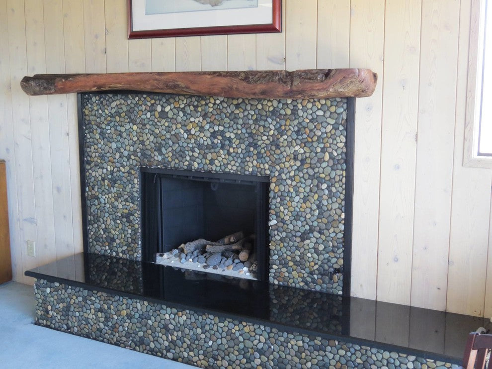 Glazed Bali Ocean Pebble Tile: Natural Stone for Showers, Baths
