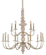 Carrara 38"x40" 15-Light Transitional Chandelier by Kalco