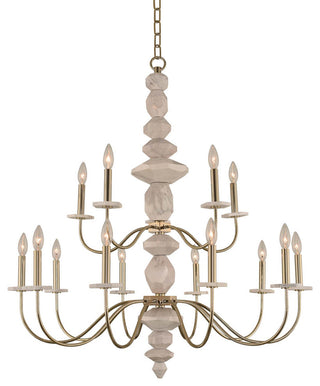 Carrara 38"x40" 15-Light Transitional Chandelier by Kalco