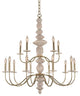 Carrara 38"x40" 15-Light Transitional Chandelier by Kalco