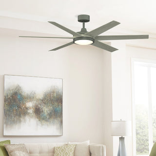 Brawn 64" Ceiling Fan with LED CCT Light Kit, Indoor/Outdoor, Antique Graphite
