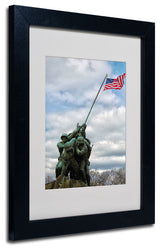 'Marine Corps Memorial 2' Matted Framed Canvas Art by CATeyes