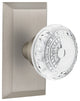 Studio Plate Single Dummy Crystal Meadows Knob, Satin Nickel, STUCME