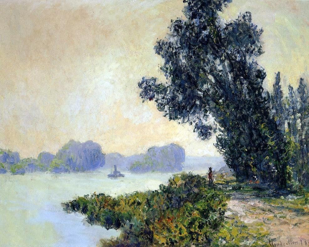 Claude Oscar Monet The Towpath at Granval, Gallery Wrapped Canvas, 20"x25"