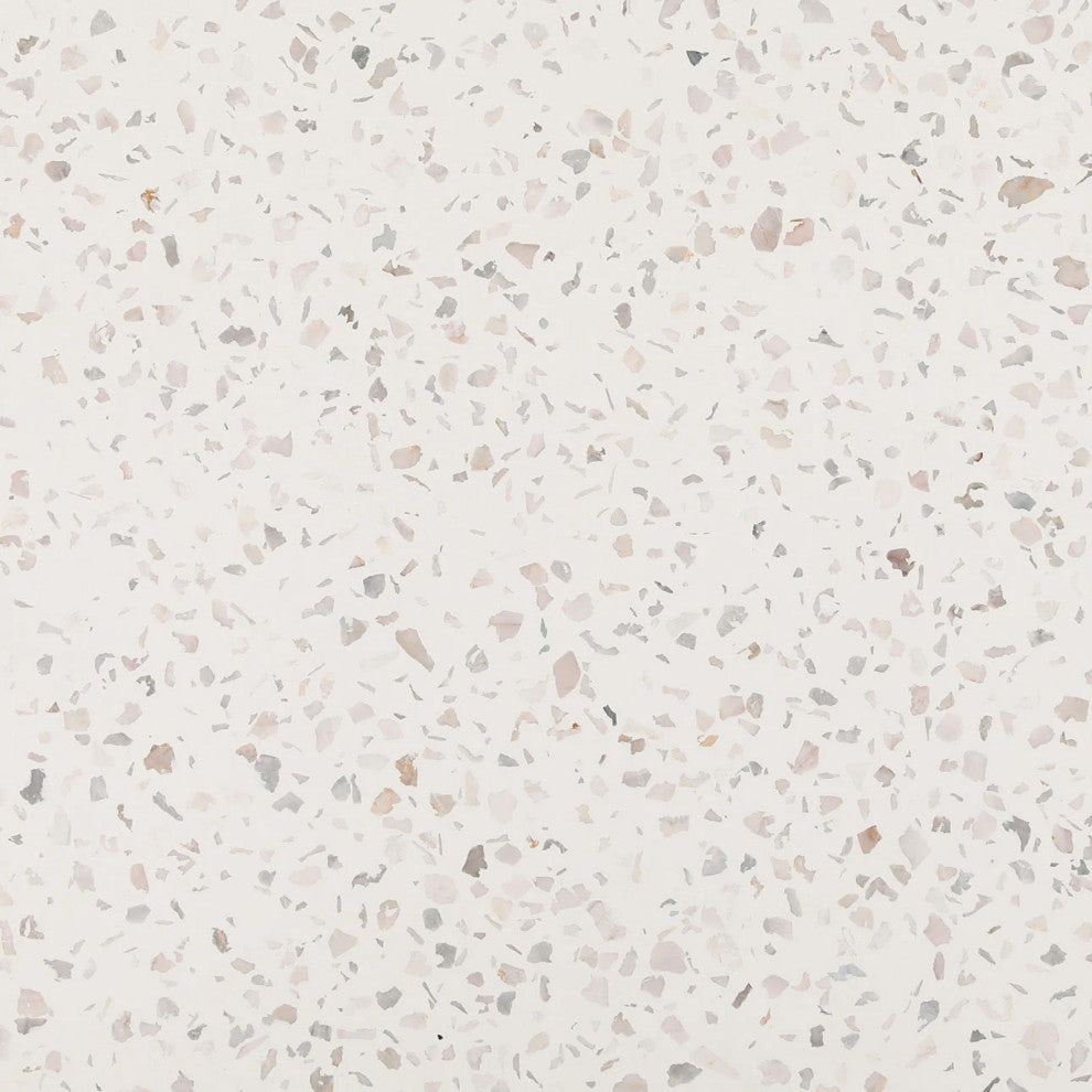 Modern White Terrazzo Outdoor Dining Table