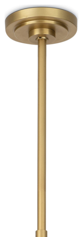 Artemis Chandelier, Natural Brass With Alabaster Glass