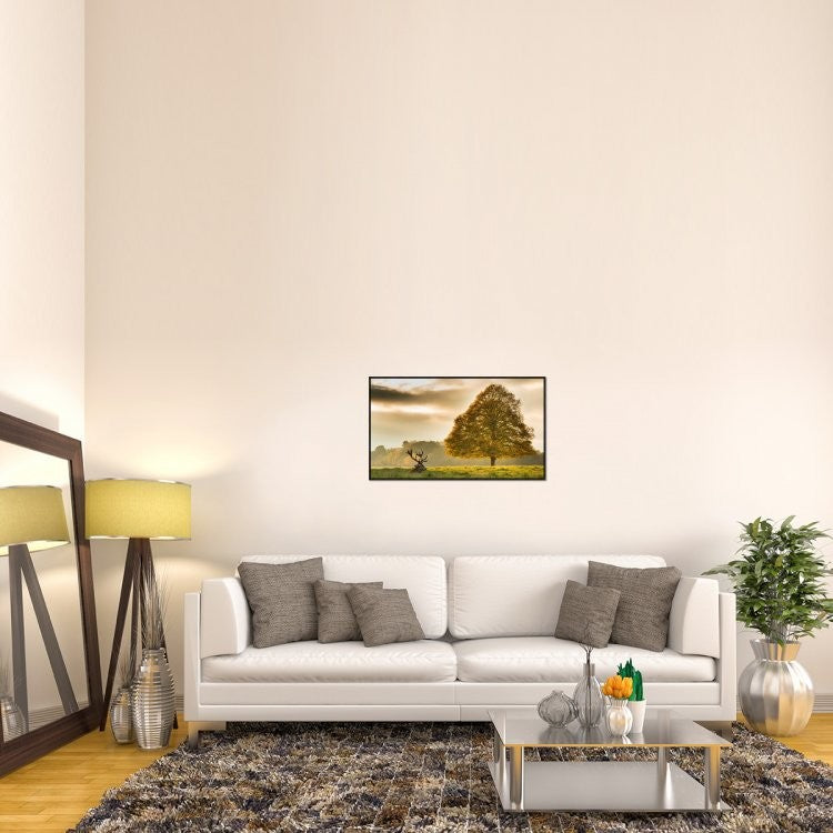 "Untitled" Framed Canvas Giclee by Tudor Amot, 37x22"