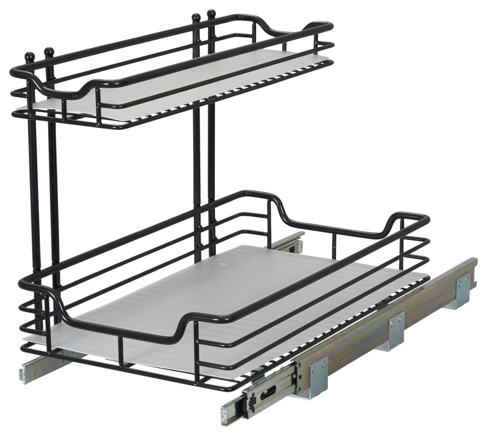 2 Tier Sliding Cabinet Organizer