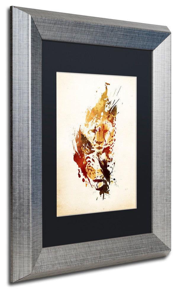 Robert Farkas 'El Guepardo' Art, Silver Frame, Black Mat, 14x11