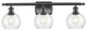 Innovations 516-3W-BK-G124-6-LED 3 Light Bath Vanity Light, Matte Black