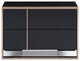 HomeRoots Modern Brushed Black and Bronze Nightstand