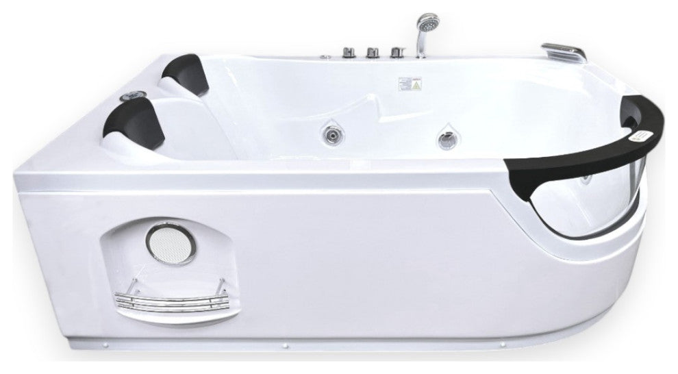 Hot Tub White 71"x47" With Heater and Double Pump 2 Persons, Luna