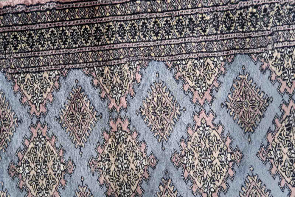 Handmade Vintage Uzbek Bukhara Runner 2.4'x8', 75cmx244cm 1960s