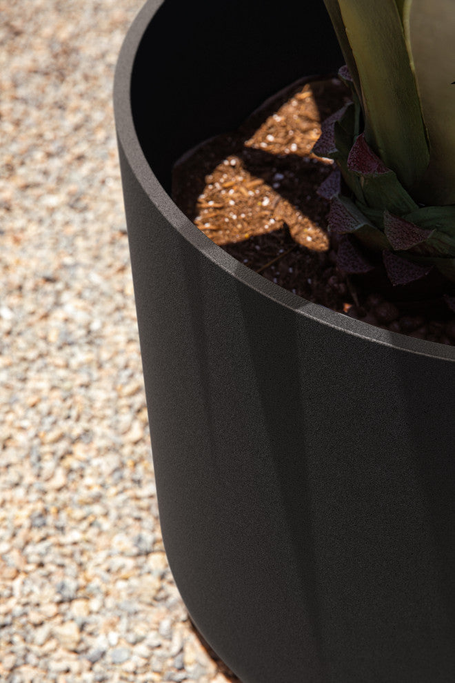 Pure Series Kona Planter, Black, 20 Inches, 1 Pack