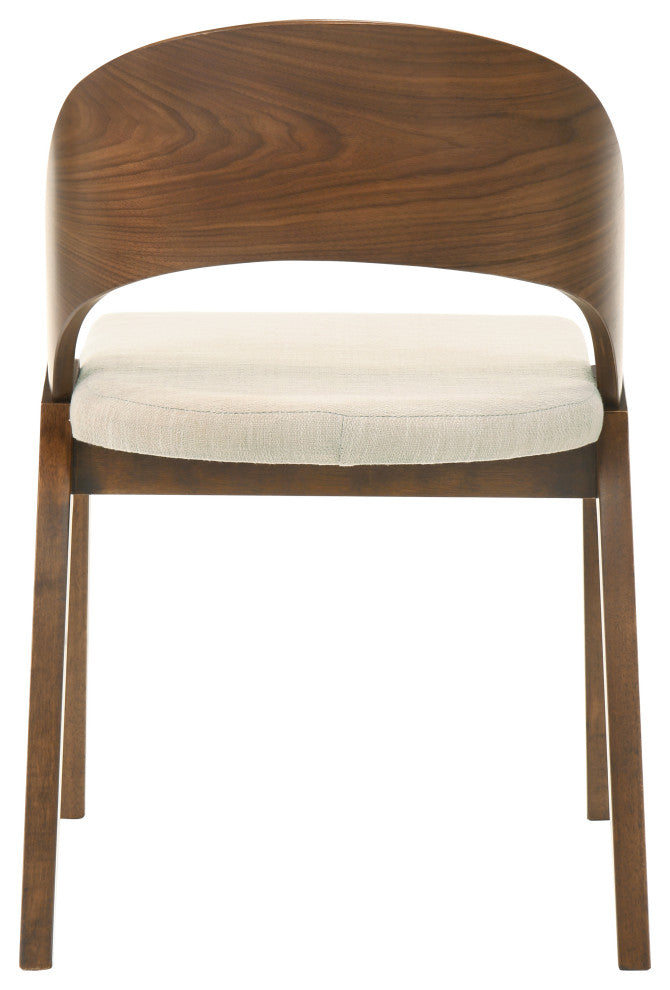 Woodson Linen-Like Polyester Dining Chair (Set of 2), Beige