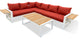 Denver 5-Piece Aluminum Outdoor Patio Sectional Sofa Set with Cushions, Canvas Terracotta Sunbrella