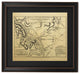 Framed Washington's Crossing Map and Battle of Trenton