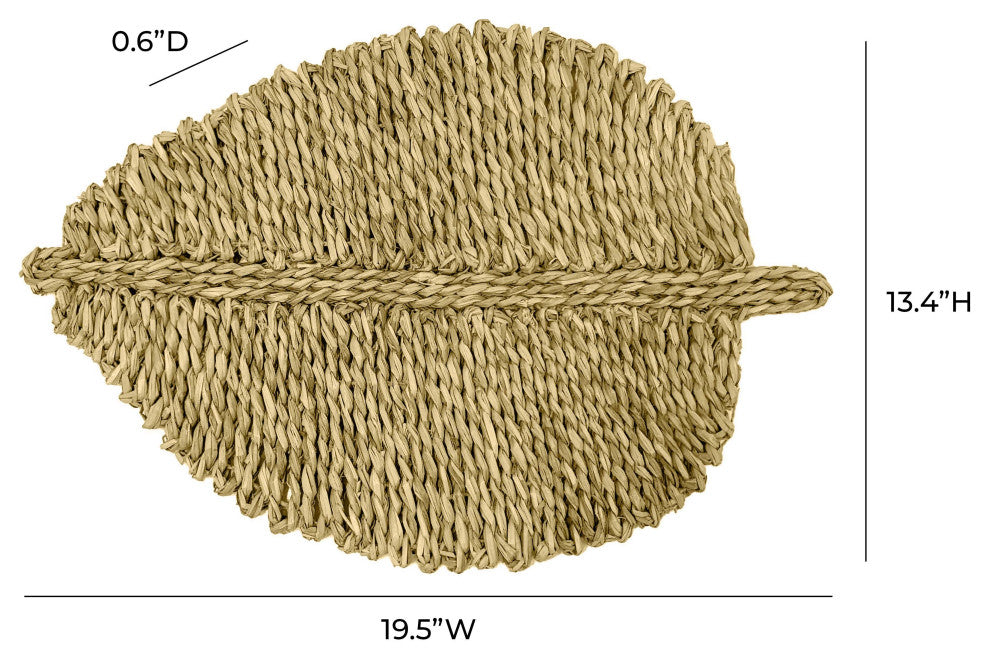 Leaf Seagrass Placemat - Set of 4, Natural