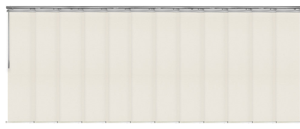 Elza 12-Panel Track Extendable Vertical Blinds 140-260"W