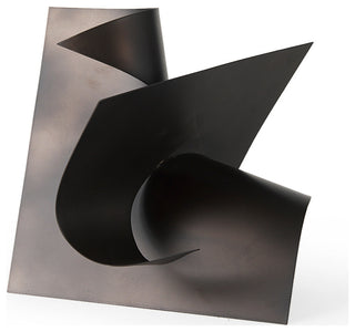 Francesca 11.8Lx11.8Wx11.8H Black Metal Sculptural Decorative Object