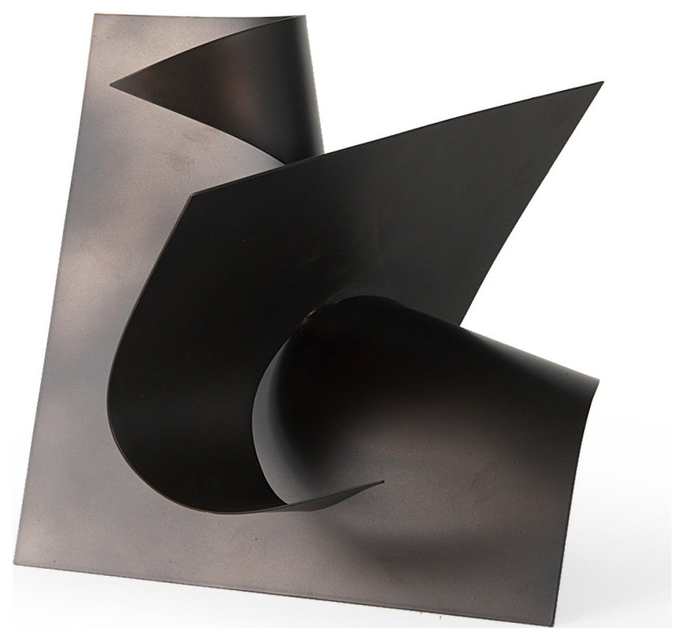 Francesca 11.8Lx11.8Wx11.8H Black Metal Sculptural Decorative Object